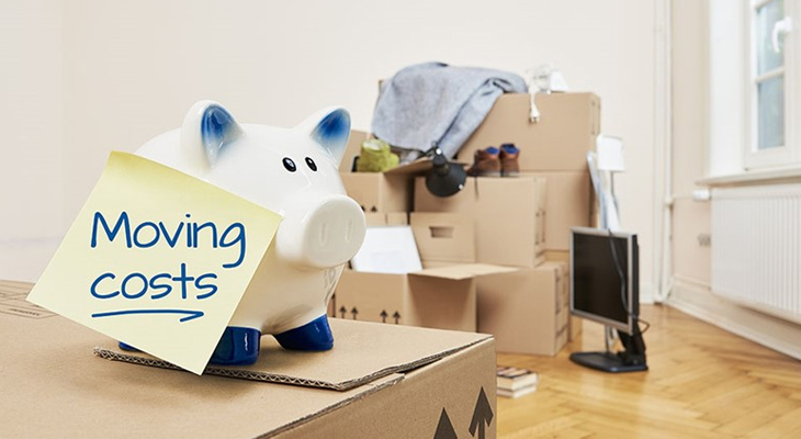 girl with moving boxes